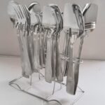 29 Pcs High-Quality Stainless-Steel Cutlery Set with Spoons, Forks, Knifes and Holder Stand