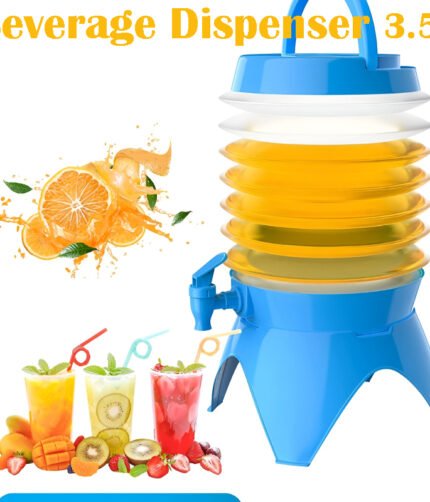 3.5-Liter Mini Portable Manual Foldable Multi-Purpose Beverage Dispenser