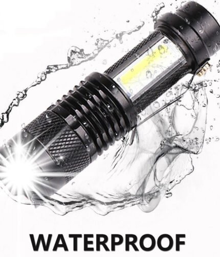 Mini USB Rechargeable Portable High Lumen Q5+COB Led Flashlight