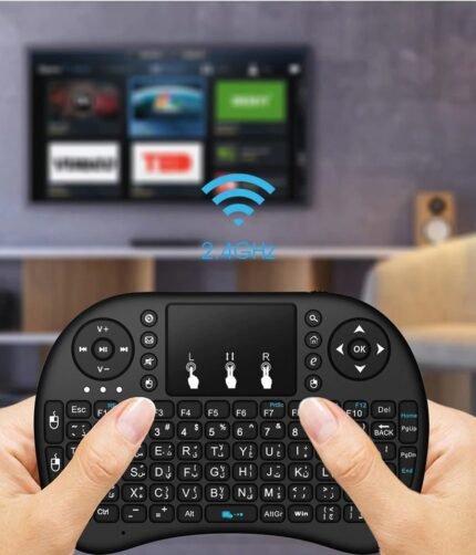 3 Colors Backlit Mini Wireless Keyboard 2.4ghz With Touchpad Remote Control