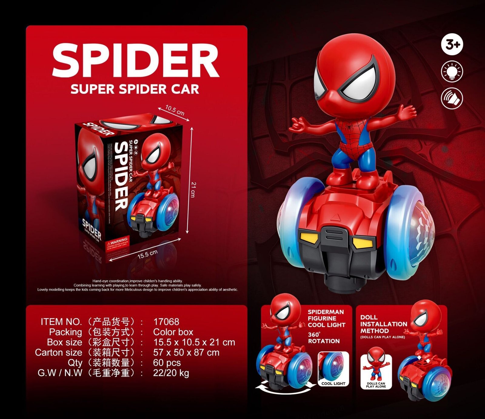 360_Revolving_Music_Electric_Toy_Car_Car_Model_Child39s_Birthday