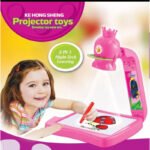 3 In 1 Painting And Drawing Projector Table With Lighting Music Painting Board For Kids