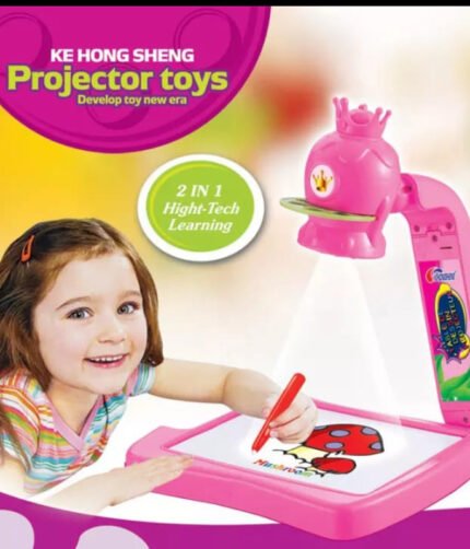 3 In 1 Painting And Drawing Projector Table With Lighting Music Painting Board For Kids