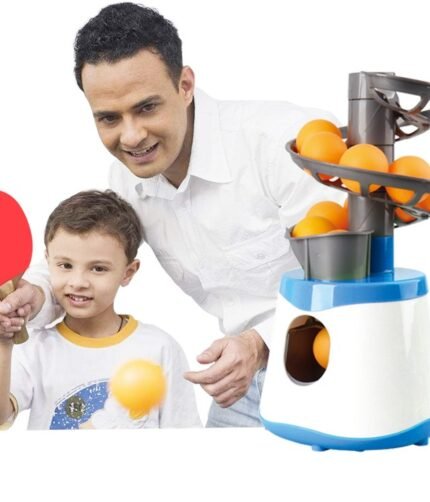 Table Tennis Ball Machine Portable Automatic Launcher Robot For Kids With 10 Balls