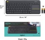 Logitech K400 Plus Wireless Touch TV Keyboard With Easy Media Control And Built-In Touchpad Keyboard