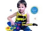 Electric My Guitar With Keyboard Sensors Style Selector Flashing Light Sound Control Toy For Kids