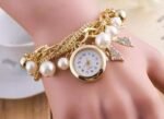 Stylish Luxury Pearls Bracelet Women's Wrist Watch