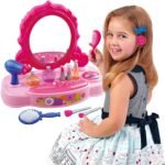 Little Vanity Corner Playset With Accessories Hairbrush Nail Paints Hair Dryer Perfume Comb