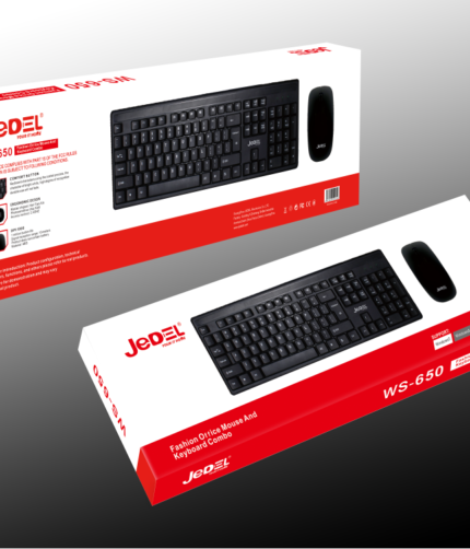 Jedel WS650 Wireless Keyboard And Mouse Combo Set 2.4G Thin Sleek Design For Windows