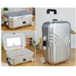 Creative Suitcase Style Music Box Jewelry Cosmetics Rotating Ballerina Girl Storage Boxes