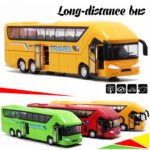 Turbo Thrill Die-Cast Coach Travel Bus With Realistic Lights, Sounds, And Dynamic Pull-Back Action