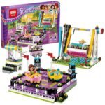 424pcs Building Blocks Amusement Park Bumper Cars Brick Figure Toys For Children