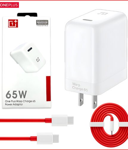 OnePlus 65W Warp Charge Power Adapter with Type-C to Type-C Fast Charging Cable