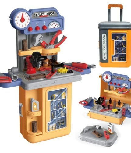 3 In 1 Carpenter Engineer Role-Play Suitcase 39 Pcs Simulation Pretend Playset For Toddlers