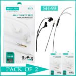 Pack Of 2 SOVO SH-99 GoPro Heavy Bass Comfortable Wear Handsfree