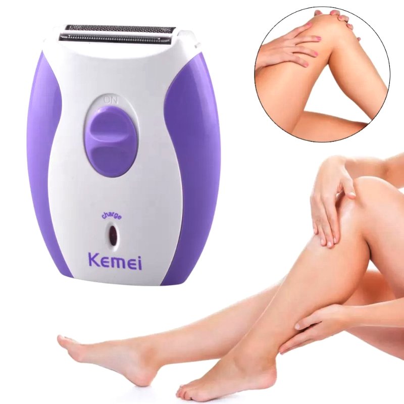 kemei-km---280r-mini-rechargeable-hair-remover-shaver---white-and-purple-eu-plug-13968-707