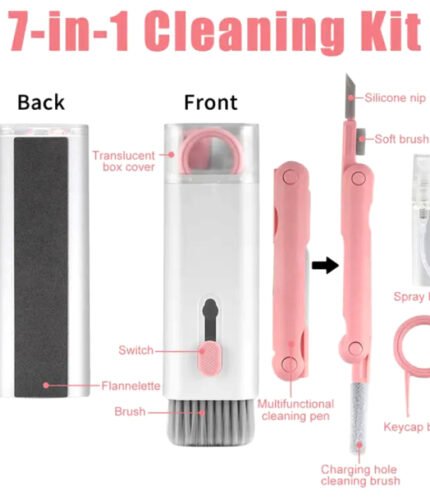 Mini Portable Multi-Functional 7 In 1 Cleaning Tool Kit For Keybaord, Mobile, Earbuds