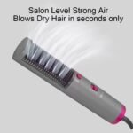 3 In 1 Hair Straightener With Blow Dryer Fast Drying PTC Ceramic Coating Negative Ion Brush For Hair Styling