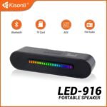 Kisonli LED-916 Wireless Bluetooth Longbar Speaker with Vibrant RGB Lighting