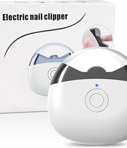 Electric Automatic Nail Clipper,Electric Baby Nail Clippers with Light,Rechargeable Nail Clippers with Catcher, (Random Color)