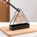 Simple Triangle-shaped Iron Mosquito Coil Holder Creative Hanging Or Standing Incense Burner