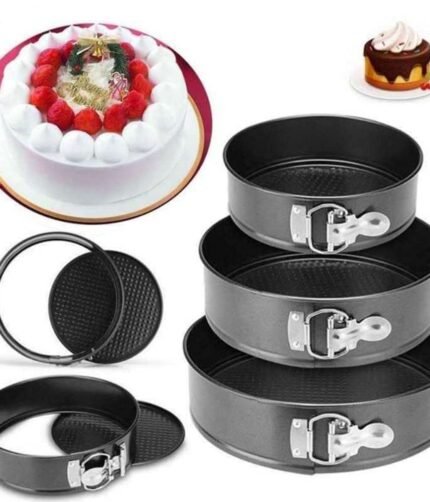 Set of 3 Nonstick Round Shape Cake Mould Cake Pan for Baking Cake at home