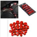 30pcs/set High Quality Chrome Plating Plastic Motorcycle Screw Nut Cover Cap Nut Bolt Decoration For Engine Transmission
