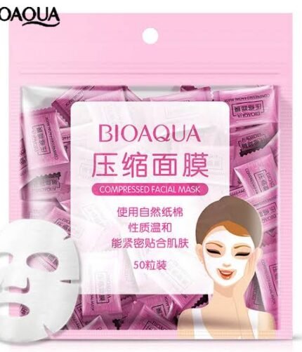 Pack of 50 BIOAQUA Compressed Facial Tablet Face Sheet | 50 Pcs Facial Tablets | Best Quality facial tablets
