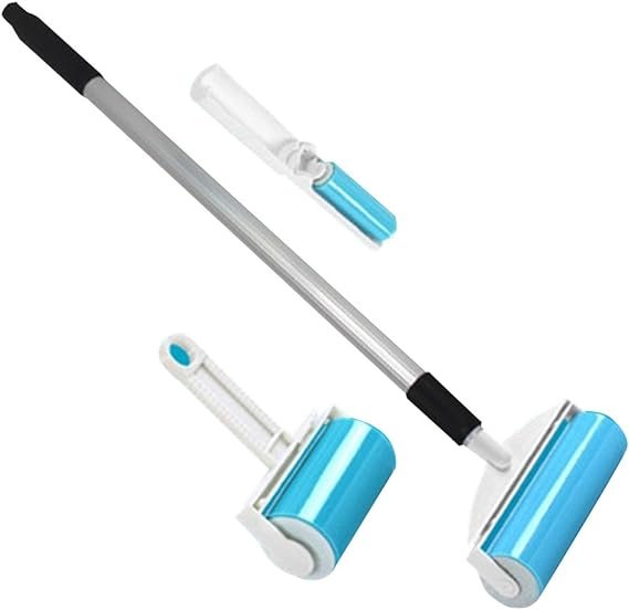 Roller Dog Cat Hair Remover - Reusable Sticky Washable Pet Hair Roller Dust Picker Cleaner Brush