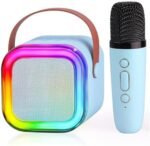 K12 Wireless Audio Microphone Bluetooth Speaker Portable Stereo Speaker Bluetooth Speaker Karaoke Speaker with Mic (random color)