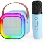 K12 Wireless Audio Microphone Bluetooth Speaker Portable Stereo Speaker Bluetooth Speaker Karaoke Speaker with Mic (random color)