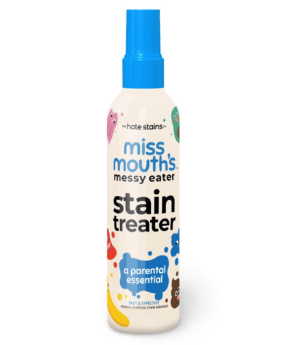 Miss Mouth's Messy Eater Stain Treater Spray - Stain Remover - Newborn & Baby Essentials - No Dry Cleaning Food, Grease, Coffee Off Laundry, Underwear, Fabric - 100ml (For every color)