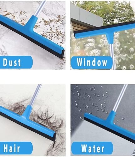 Long Handle Floor Wiper with Rubber Squeegee (Foldable Rod Pipes)