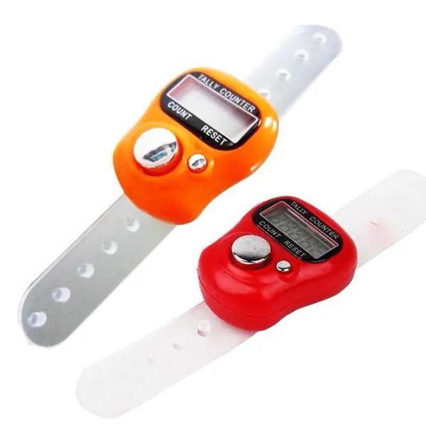 Finger Counter Tasbih Digital Electronic Tally Counter Praying Muslim LCD Counter .. pack of 2  (random color)