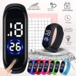 Digital Wrist Band Fashion Rubber LED Cell Operated Sports Unisex Watch Waterproof Men's Watch Women (without box)
