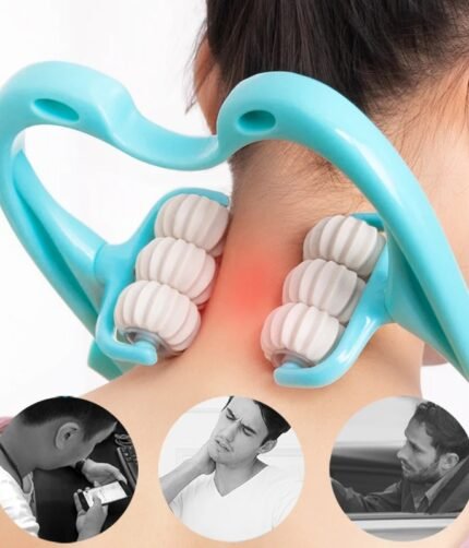 6 Wheel Pressure Point Neck Massager Random Color