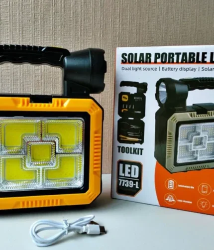 Solar Portable Lamp 7739-L – Rechargeable LED Light for Outdoor & Emergency Use