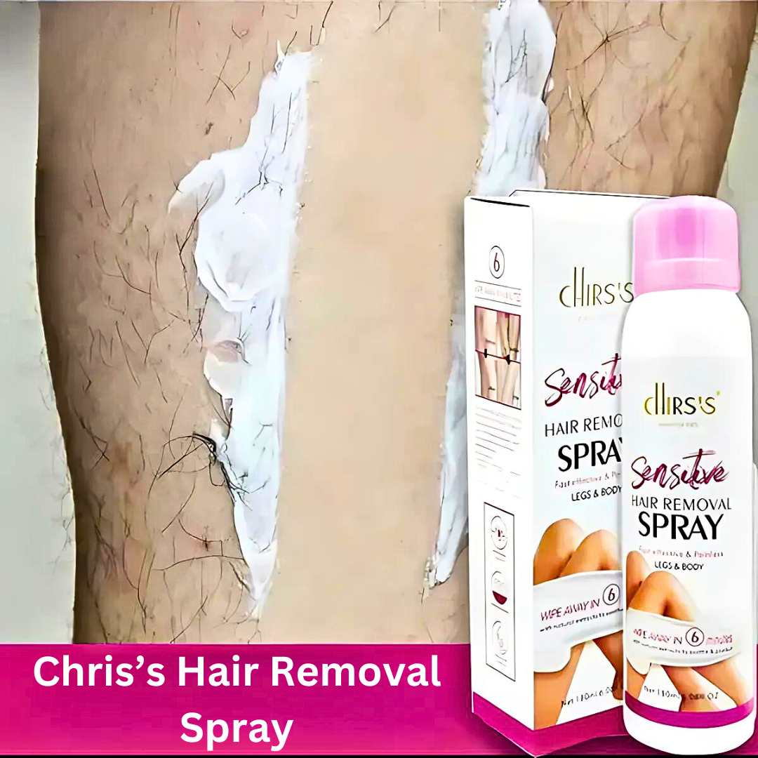 Chirs's Sensitive Hair Removal Spray | Fast Effective & Painless Chriss Hair remover For Legs & Body