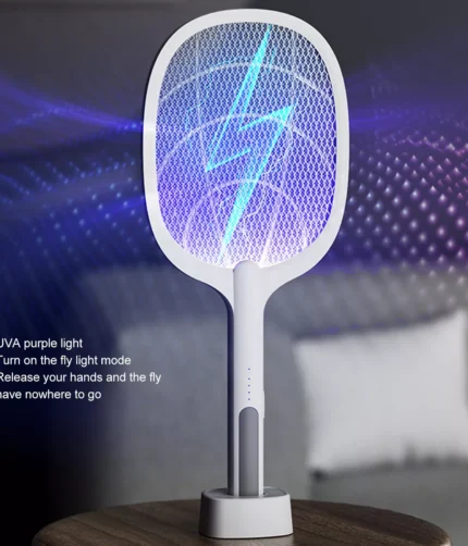 Rechargeable Electric Mosquito Killer Racket 2 In 1 LED Flash Light  (Random Color)