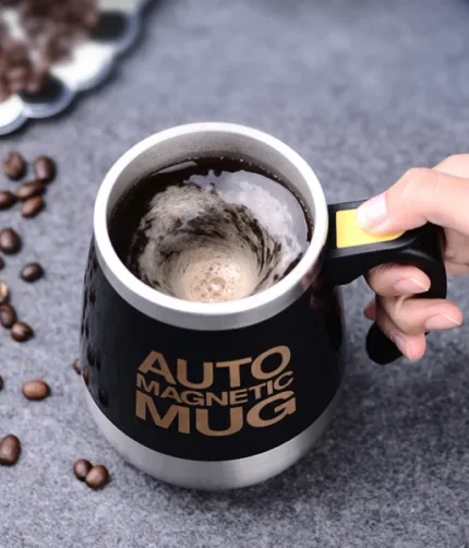Auto Magnetic Mug 400ml Coffee Milk Mix Cups 304 Stainless Steel ( Battery Operated ) (random Color)