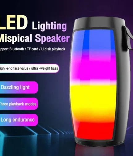 1202 Wireless Bluetooth Speakers Home Outdoor Portable Small Speaker Subwoofer Car Audio Bass MP3 Player Sound System LED Lights