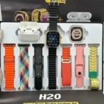 H20 Ultra Smartwatch 10 in 1 Ultra Smart Watch With ( 7 Straps + Silicone case + Earbuds ) Full HD Display High Quality Watch