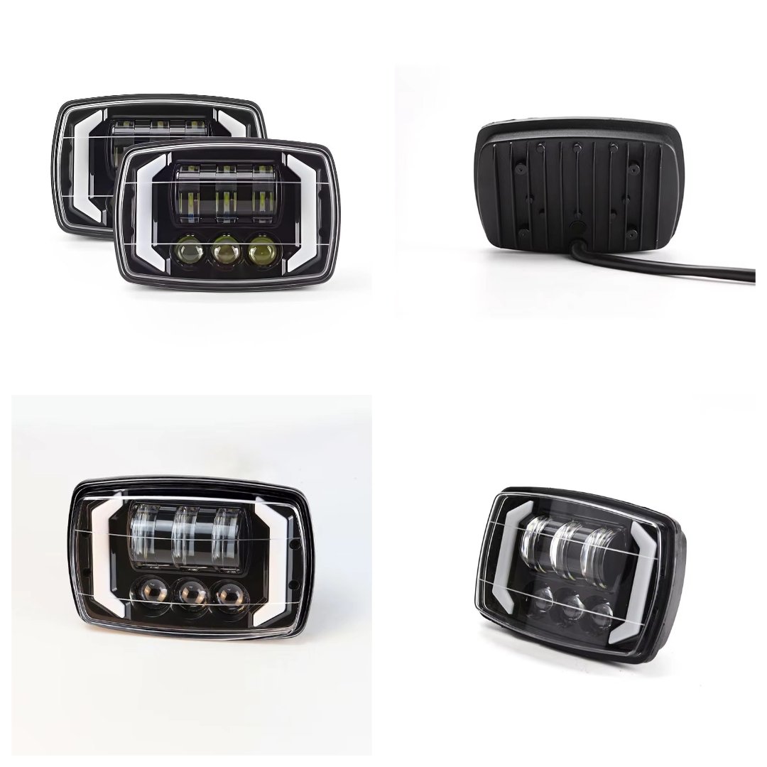 R60 Upgraded Headlight Beam for Honda CD70 / CG125 – Aluminum Body with Built-in DRL and Yellow Turn Indicators