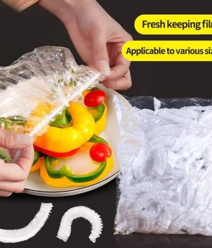 100pc Disposable Cling Film Cover Household Refrigerator Food Fruit Preservation Cover Dust-proof Plastic Fresh-keeping Cover.