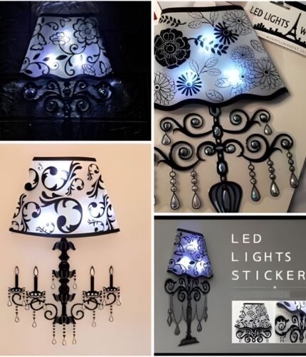 Self Adhesive LED Wall Lamp  (Mix/Random Designs)LED wall Lamp stickers (Cell Operated)