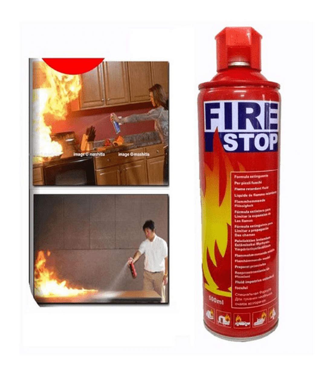 Foam Stop Fire 500Ml - Fire Stop - Fire Extinguisher - Portable Spray Safet