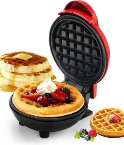 Mini Waffle Maker Breakfast Machine Non Stick Easy Clean  (random color )
