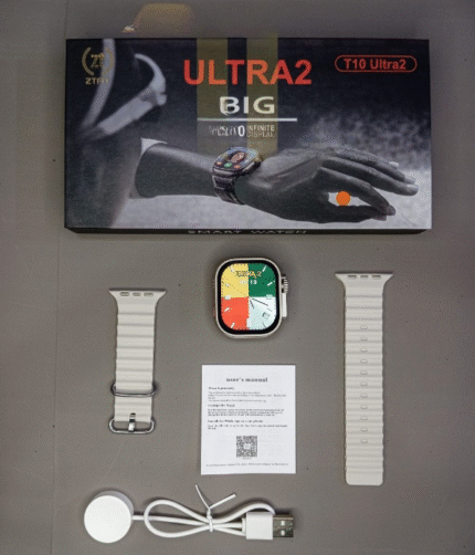 T10-Ultra Smart Watch T10 Ultra 2 Watch Big Screen 2.20 infinite Display Bluetooth Call Game Heart Rate Sleep Monitoring Smart Watch (Random Color)