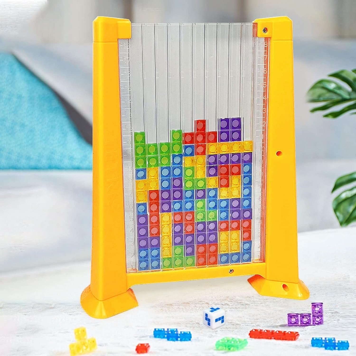 Color Pattern Block Mind Game Challenge | Kids Educational Toy Building Blocks | Kids Educational Toy Building Blocks | Tetris Learning Toy for Children, Tetris Game Children (Random colors)