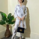 Tree print 2pc Dress Stuff: Linen  Print for girls